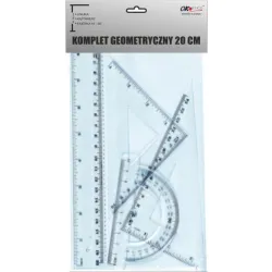 Komplet geometryczny 4 elementy,przeźroczysty 20cm Komplet geometryczny 4 elementy,przeźroczysty 20cm
